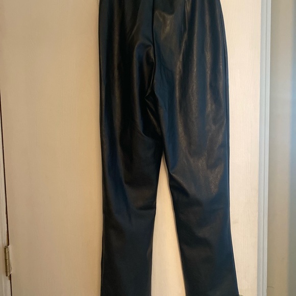 Wildfox Faux Leather Split Hem Straight Pant - Picture 3 of 3